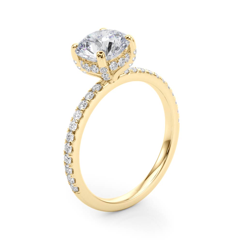 HIDDEN HALO LAB DIAMOND ENGAGEMENT RING (50981-E) - Q JEWELER