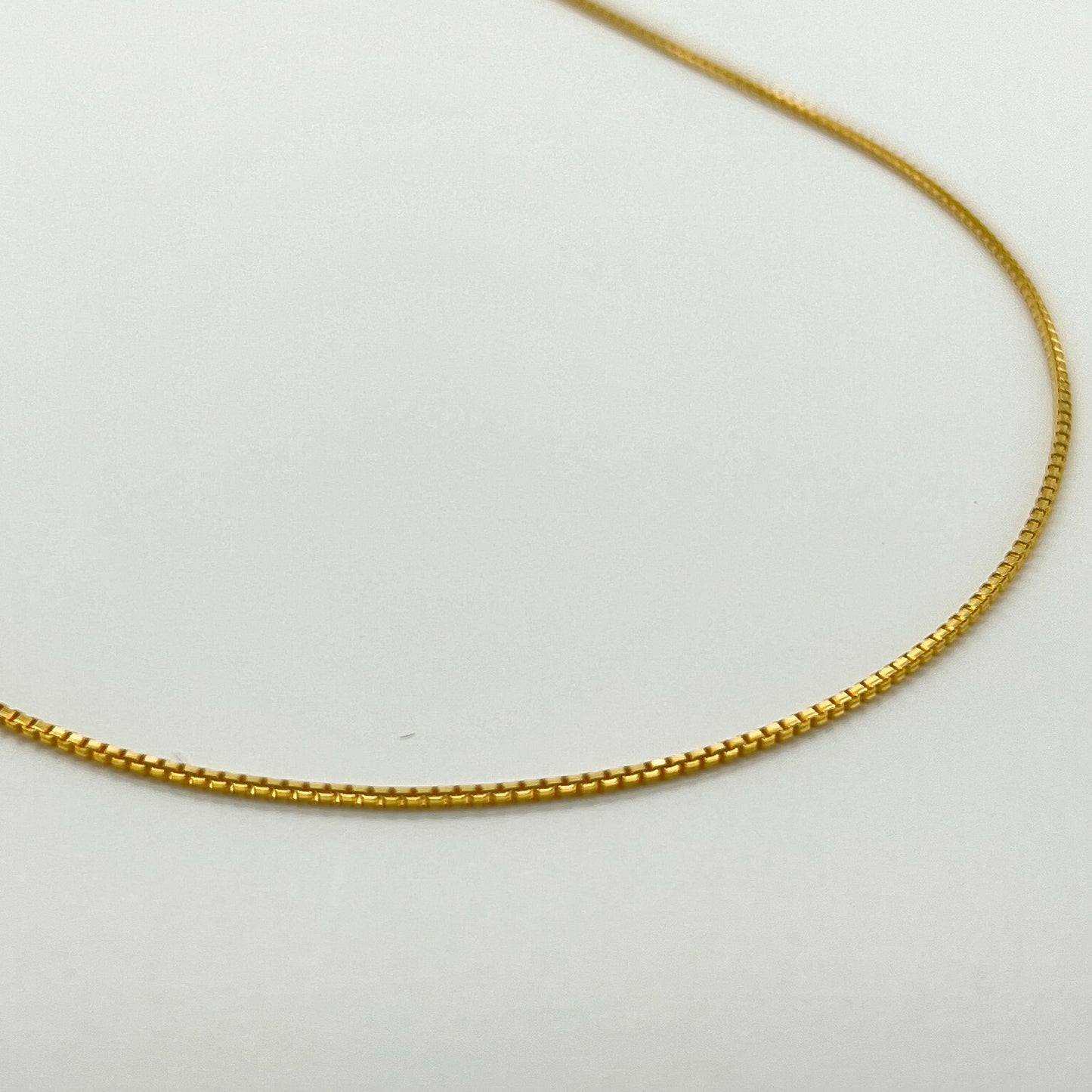 10K Yellow Gold Box Chain 1MM 16" - Q JEWELER